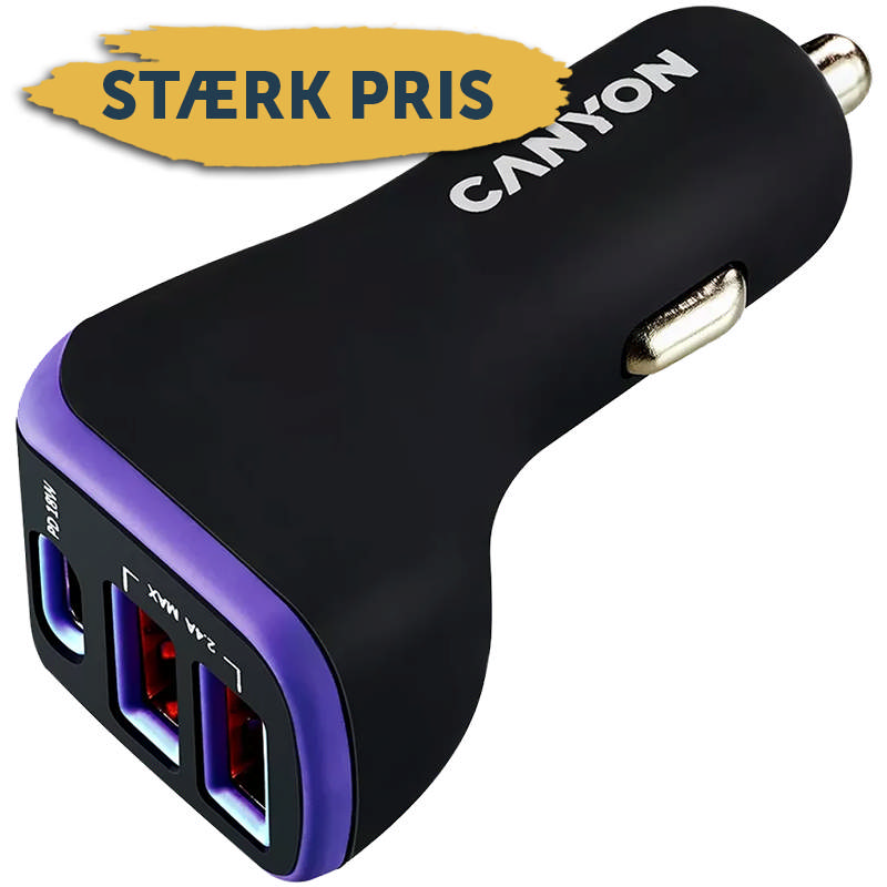 USB-oplader til bil (12v)