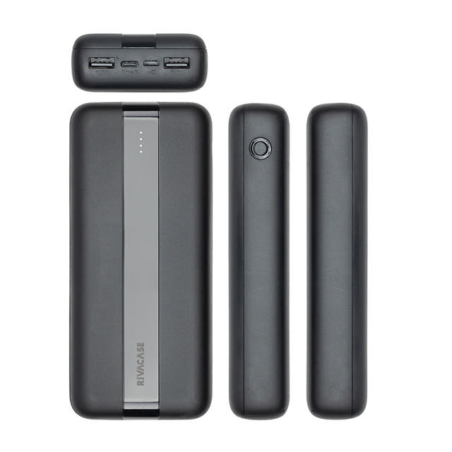 Powerbank 20.000 mAh - Sort